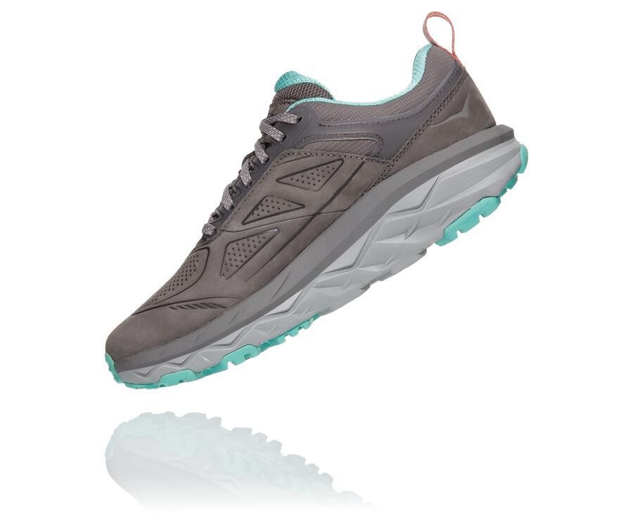 Trail Shoes Womens - Hoka One One Challenger Low GORE-TEX - Grey - LVXNJOU-58